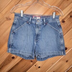 Vtg Y2K Old Navy Blues Denim Shorts Size 6 Paper Tag 24"‎ Waist